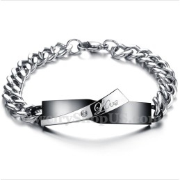 Bracelet Couple En Titane Pour Homme