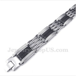 Bracelet Homme En Titane À Motif Méandre Grec