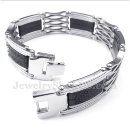 Bracelet Homme En Titane À Motif Méandre Grec