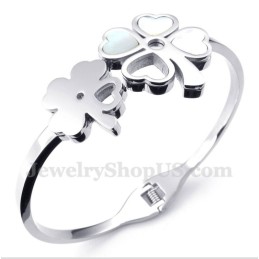 Bracelet Trèfle En Titane Pour Homme