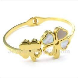 Bracelet Trèfle En Titane Et Or Pour Homme