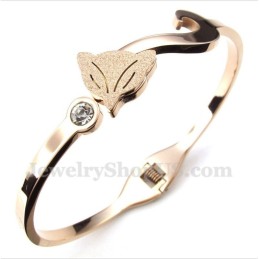Bracelet Renard En Titane Et Or Rose Pour Homme