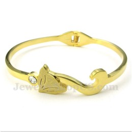 Bracelet Homme En Titane Et Or Avec Renard