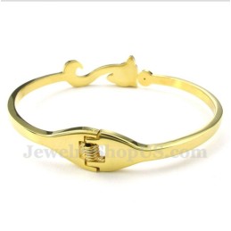 Bracelet Homme En Titane Et Or Avec Renard