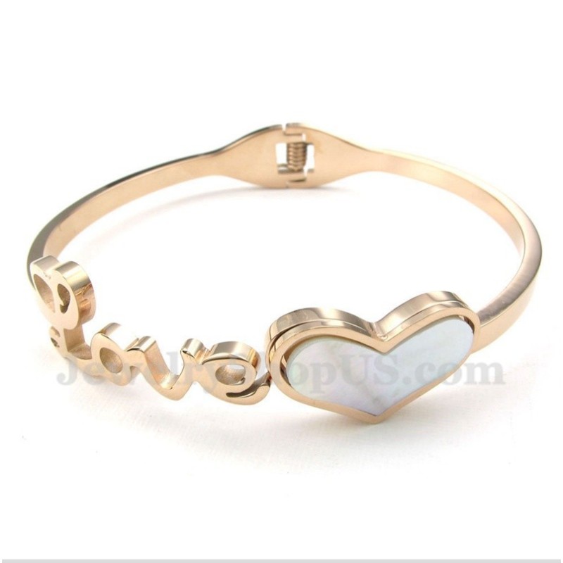 Bracelet Love En Titane Et Or Rose Pour Homme