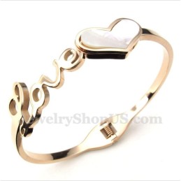 Bracelet Love En Titane Et Or Rose Pour Homme