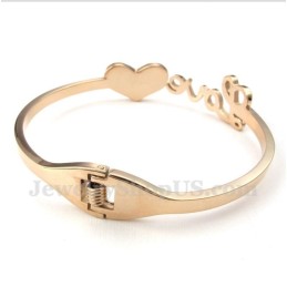 Bracelet Love En Titane Et Or Rose Pour Homme