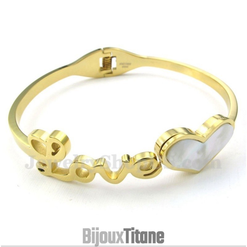Bracelet Love En Titane Et Or Pour Homme Bracelet Love En Titane Et Or Pour Homme