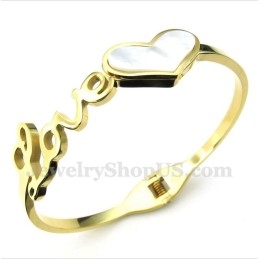 Bracelet Love En Titane Et Or Pour Homme