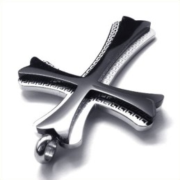 Pendentif Croix En Titane De Style Nouveau (Noir)