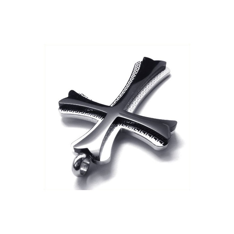 Pendentif Croix En Titane De Style Nouveau (Noir)