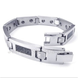 Bracelet Magnétique En Titane Et Fibre De Carbone Pour Homme