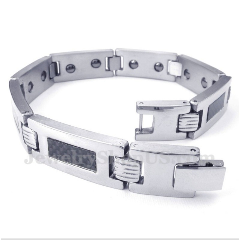 Bracelet Magnétique En Titane Et Fibre De Carbone Pour Homme Bracelet Magnétique En Titane Et Fibre De Carbone Pour Homme