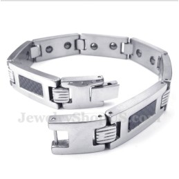 Bracelet Magnétique En Titane Et Fibre De Carbone Pour Homme