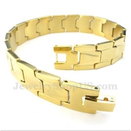 Bracelet Homme En Titane Doré