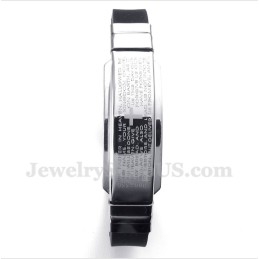 Bracelet Pour Homme En Titane Et Caoutchouc Avec Versets Bibliques