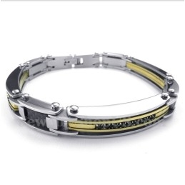 Bracelet Homme En Titane Et Diamant