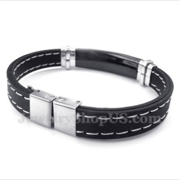 Bracelet En Caoutchouc Et Titane Pour Homme Avec Verset Biblique