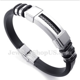 Bracelet En Caoutchouc Titane Pour Homme