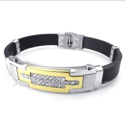 Bracelet Homme En Titane Et Diamant