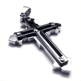 Pendentif Croix Tendance En Titane (Noir)