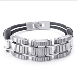 Bracelet En Caoutchouc Titane Pour Homme