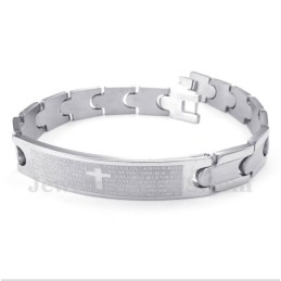 Bracelet En Titane Pour Homme Avec Verset Biblique Espagnol