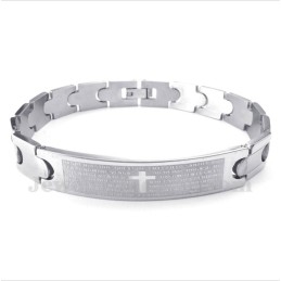 Bracelet En Titane Pour Homme Avec Verset Biblique Espagnol