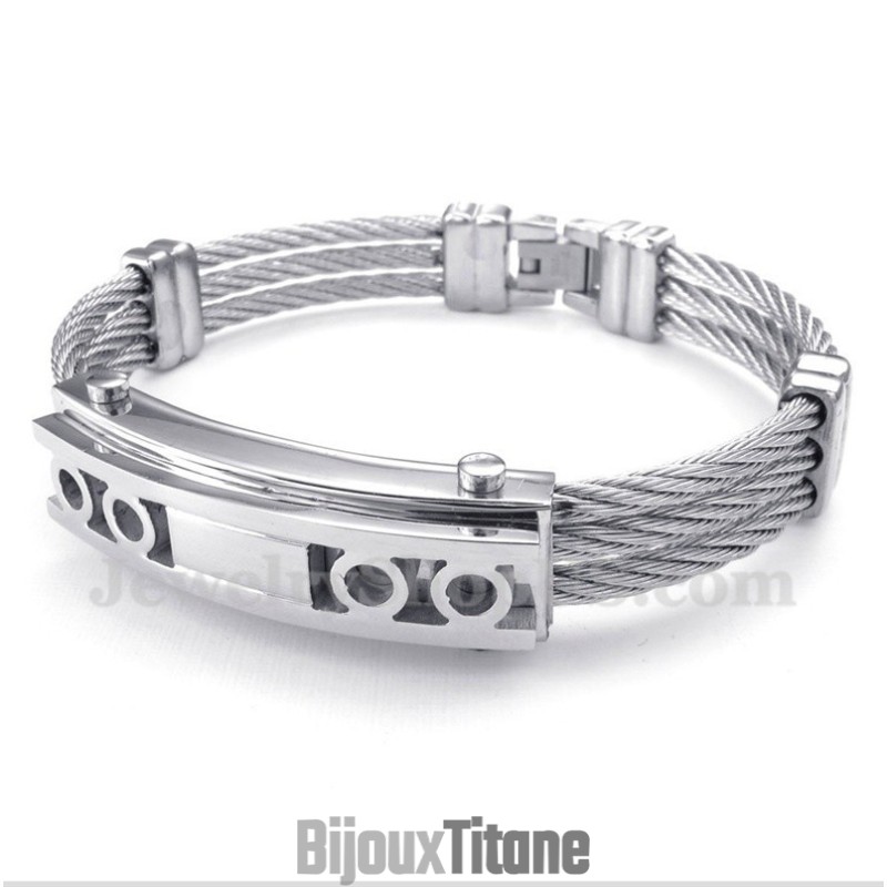 Bracelet Câble En Titane Pour Homme Bracelet Câble En Titane Pour Homme