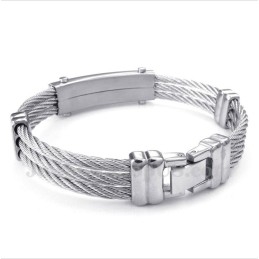 Bracelet Câble En Titane Pour Homme