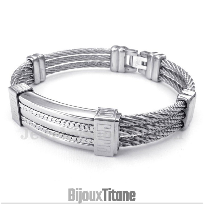 Bracelet Câble En Titane Pour Homme Bracelet Câble En Titane Pour Homme
