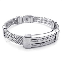 Bracelet Câble En Titane Pour Homme