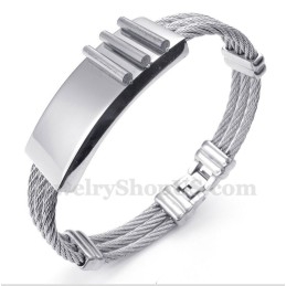 Bracelet Câble En Titane Pour Homme