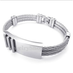 Bracelet Câble En Titane Pour Homme