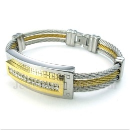 Bracelet Câble En Titane Pour Homme, Motif Méandre Grec