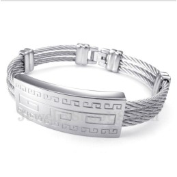 Bracelet Câble En Titane Pour Homme