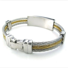 Bracelet Câble En Titane Pour Homme