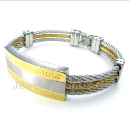 Bracelet Câble En Titane Pour Homme