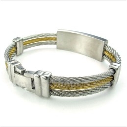 Bracelet Homme En Titane Avec Verset Biblique