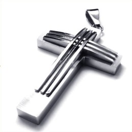 Pendentif Croix Tissée En Titane De Nouveau Style