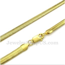 Collier Serpent En Titane Et Or Pour Homme De 50 Cm