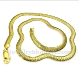 Collier Serpent En Titane Et Or Pour Homme De 50 Cm