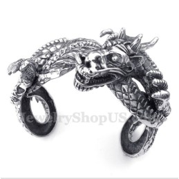 Bracelet Dragon En Titane Moulé Pour Homme