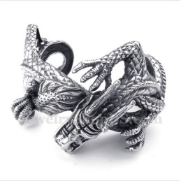 Bracelet Dragon En Titane Moulé Pour Homme