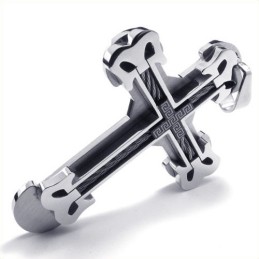 Pendentif Croix Sport Mode Titane (Noir)