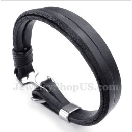 Bracelet Ancre En Cuir Pour Homme