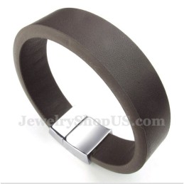 Bracelet Magnétique En Cuir Pour Homme