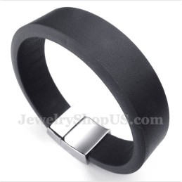 Bracelet Magnétique En Cuir Pour Homme