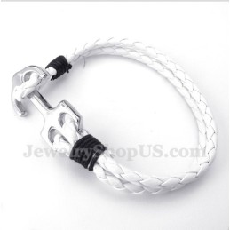 Bracelet Ancre En Cuir Pour Homme