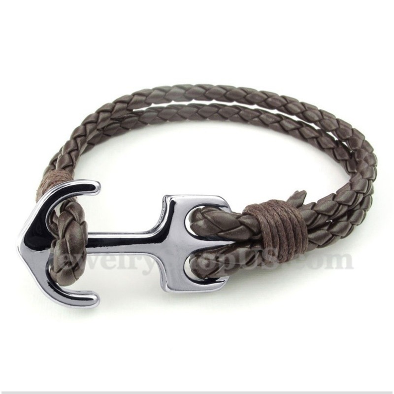 Bracelet Ancre En Cuir Pour Homme Bracelet Ancre En Cuir Pour Homme